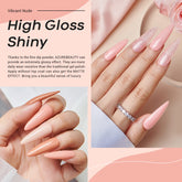 Vibrant Nude - 18Pcs Dip Powder Nail Kit Starter Kit